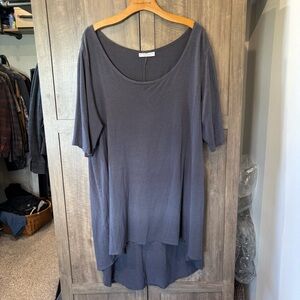 Bryn Walker XL Lilo Hi Low Artsy Lagenlook Tunic Top Shirt